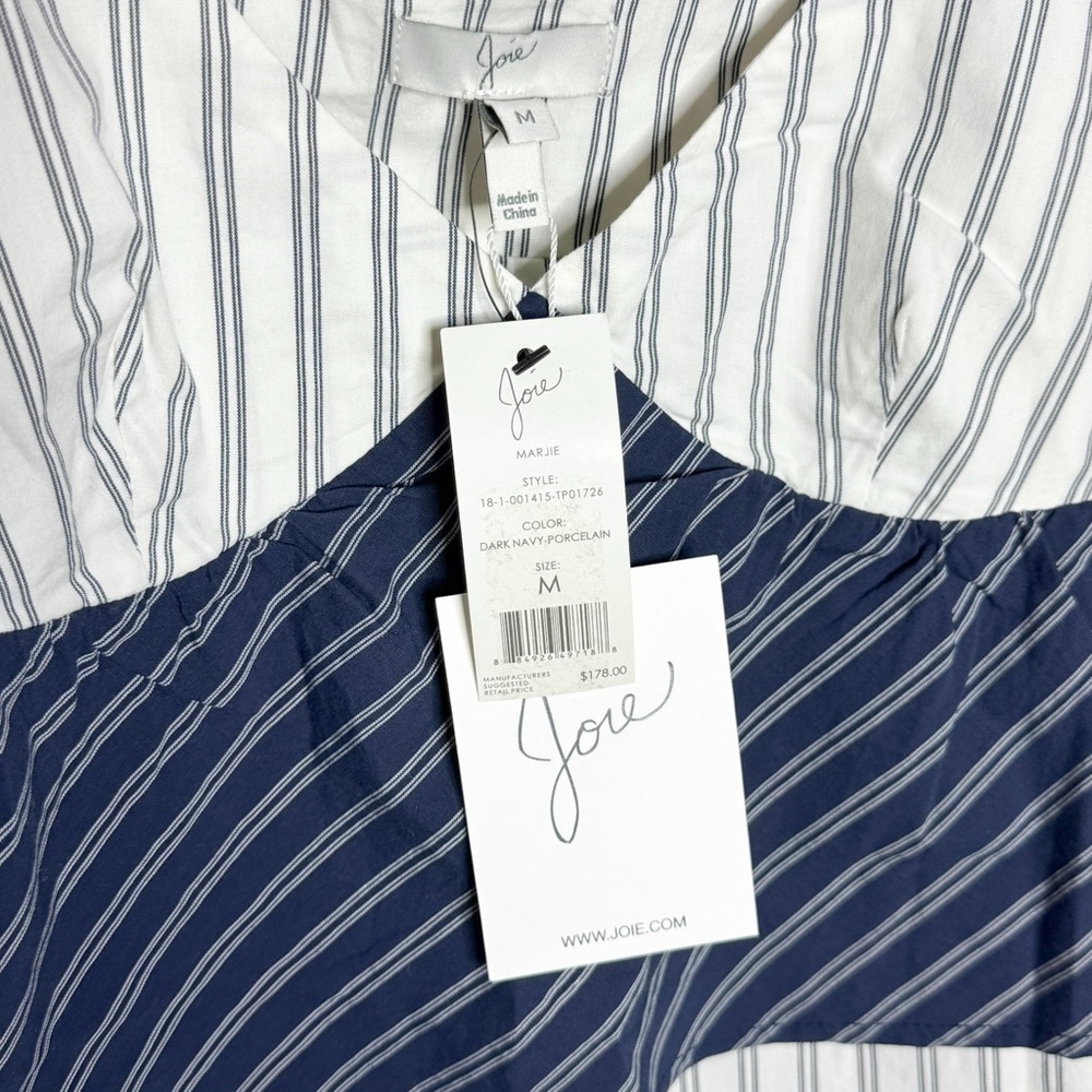 NWT | Joie | Marjie Stripe Peplum Tank Top | Size M - Picture 6 of 7